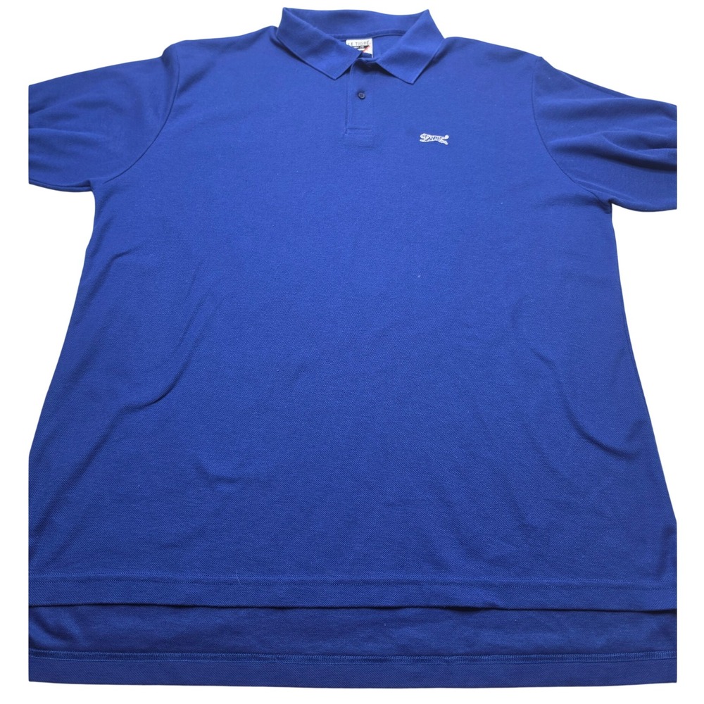 Vintage Le Tigre Mens Tall 2XL Royal Blue Polo Shirt Made in USA MK 500